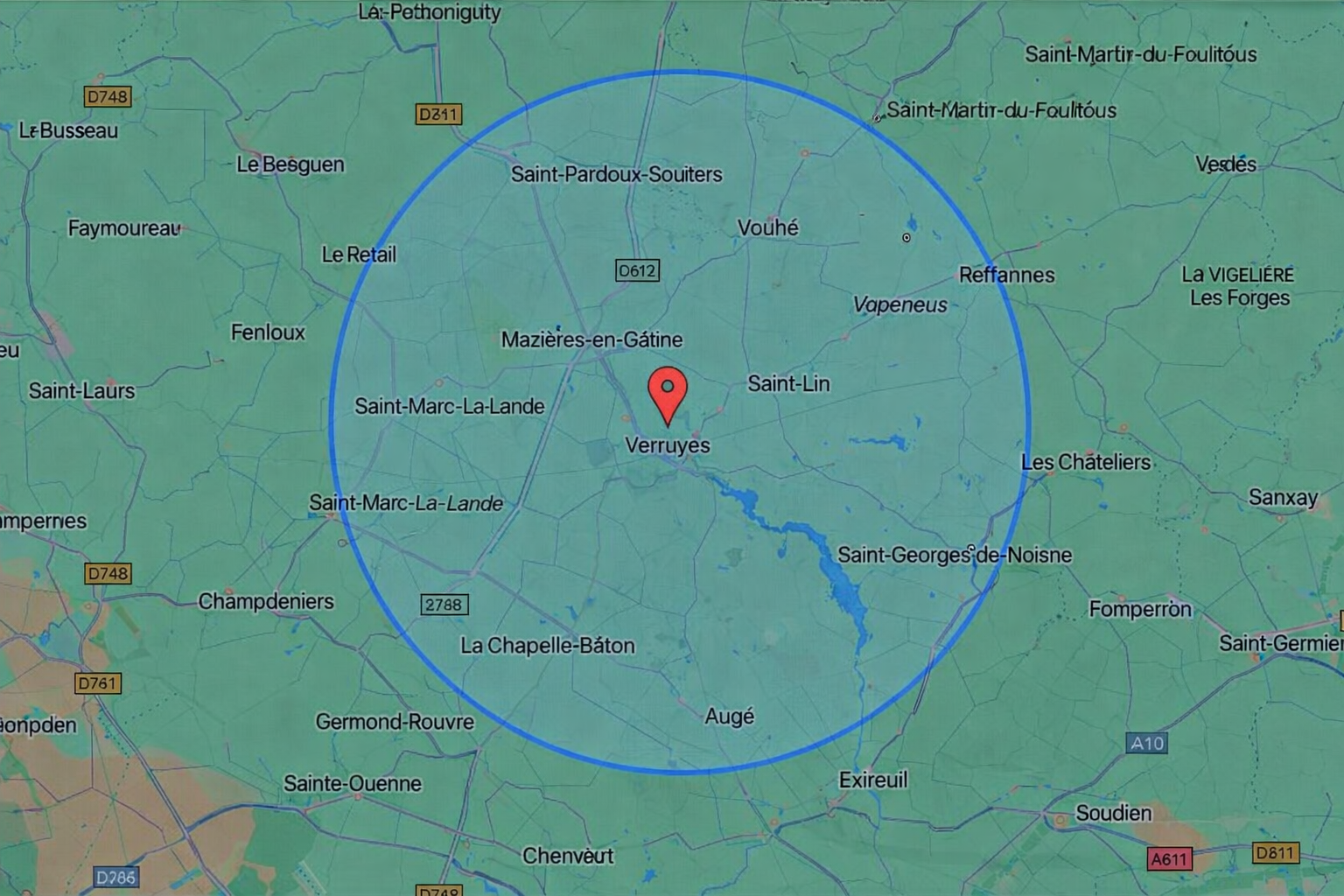 Plan de localisation d'O'Verruyes